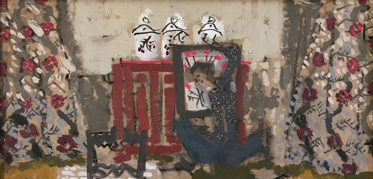 Peter Lloyd-Jones, Self portrait with Art , 2019