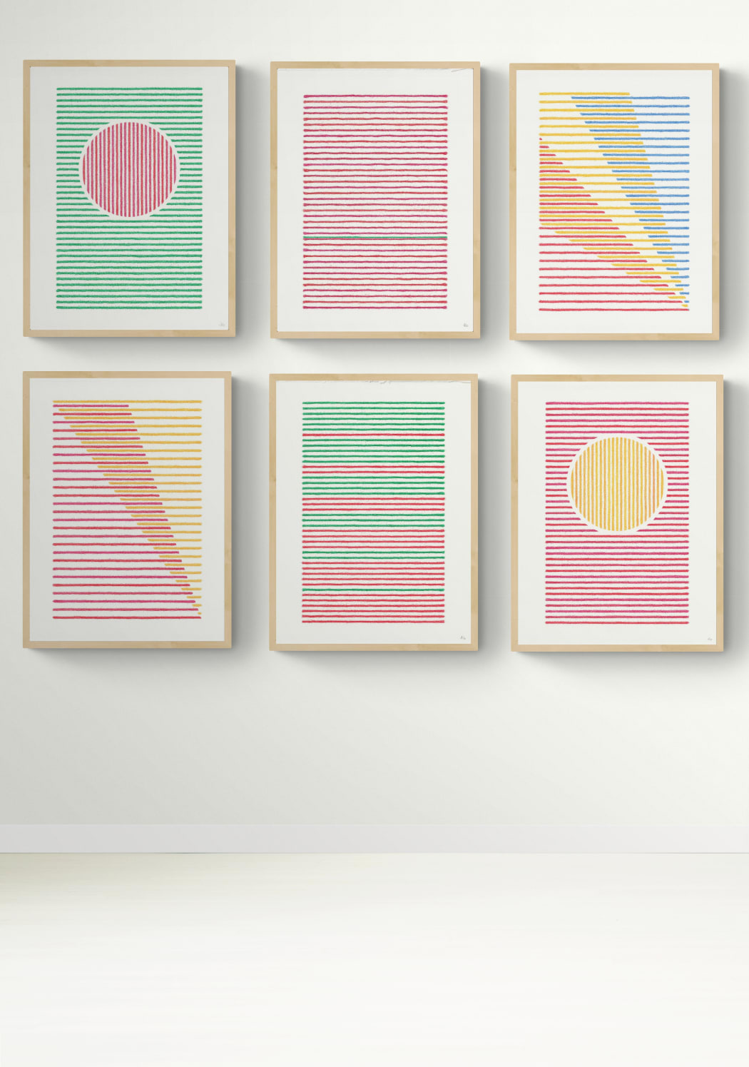 A selection of Daphne's String Painting series